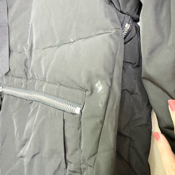 Orolay Black fleece hood‎ zip front Thickened Down Jacket Parka Size SMALL - Picture 12 of 13
